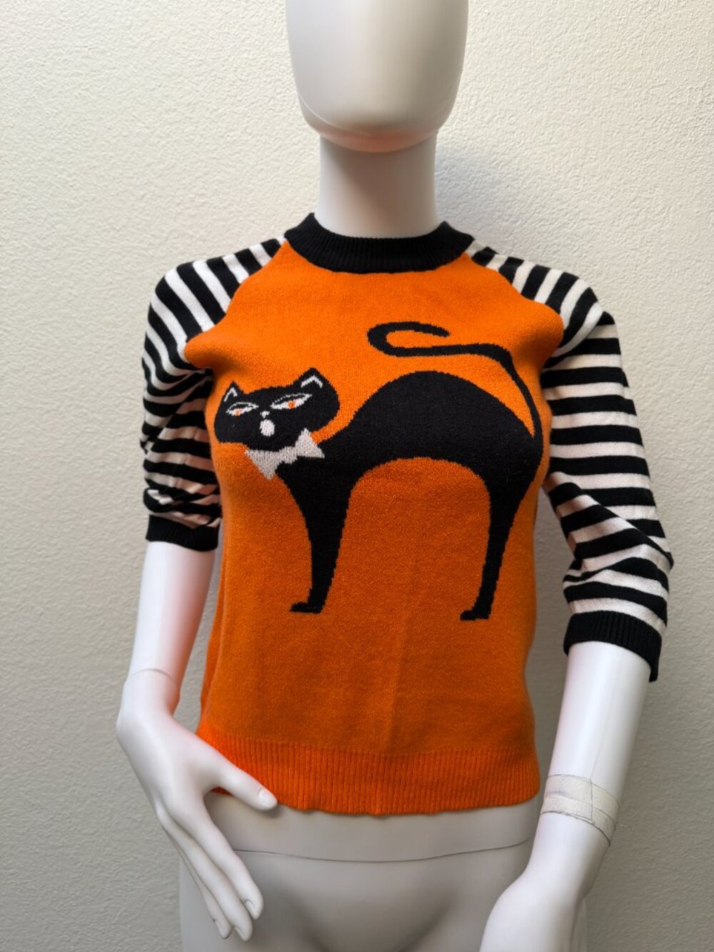 The Oblong Box Shop Scaredy Cat Mid Mod Sweater Rare Discontinued *RARE*